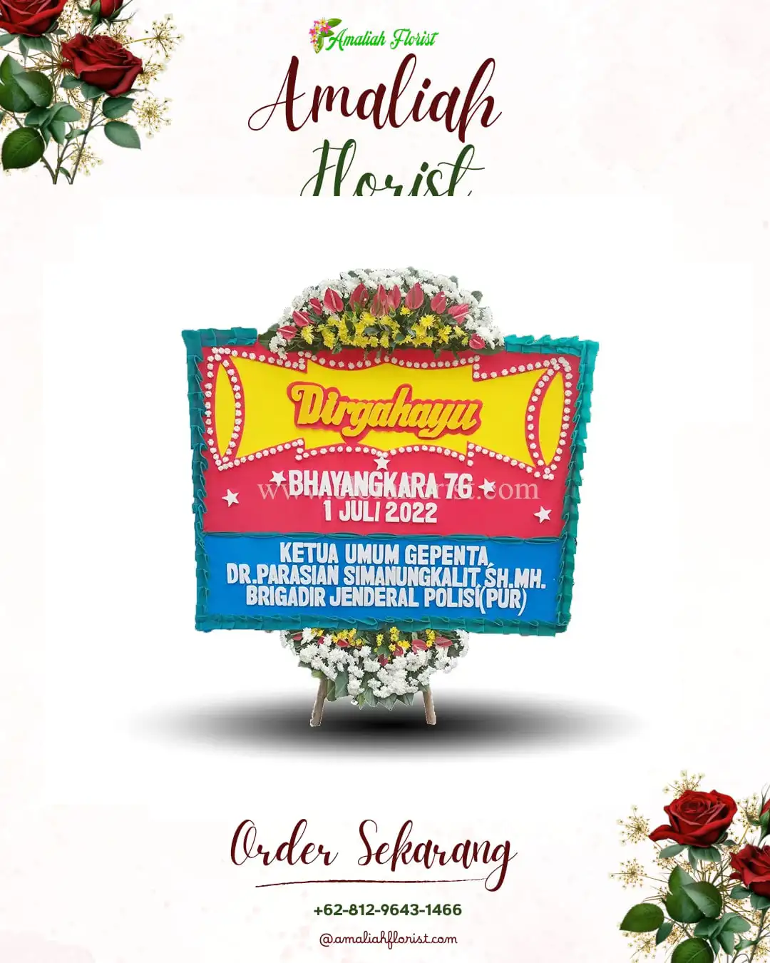 Papan Bunga HUT Ulang Tahun Petojo Selatan
